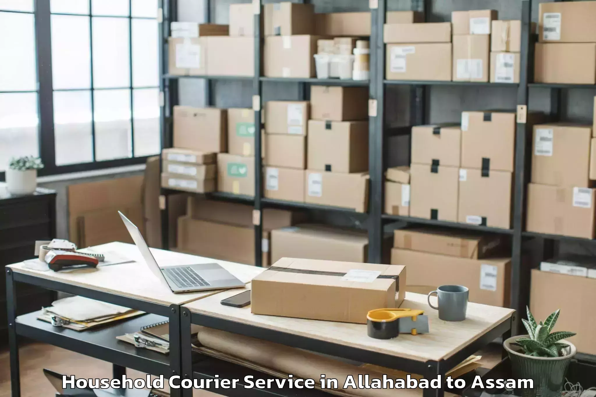 Affordable Allahabad to Duliajan Household Courier